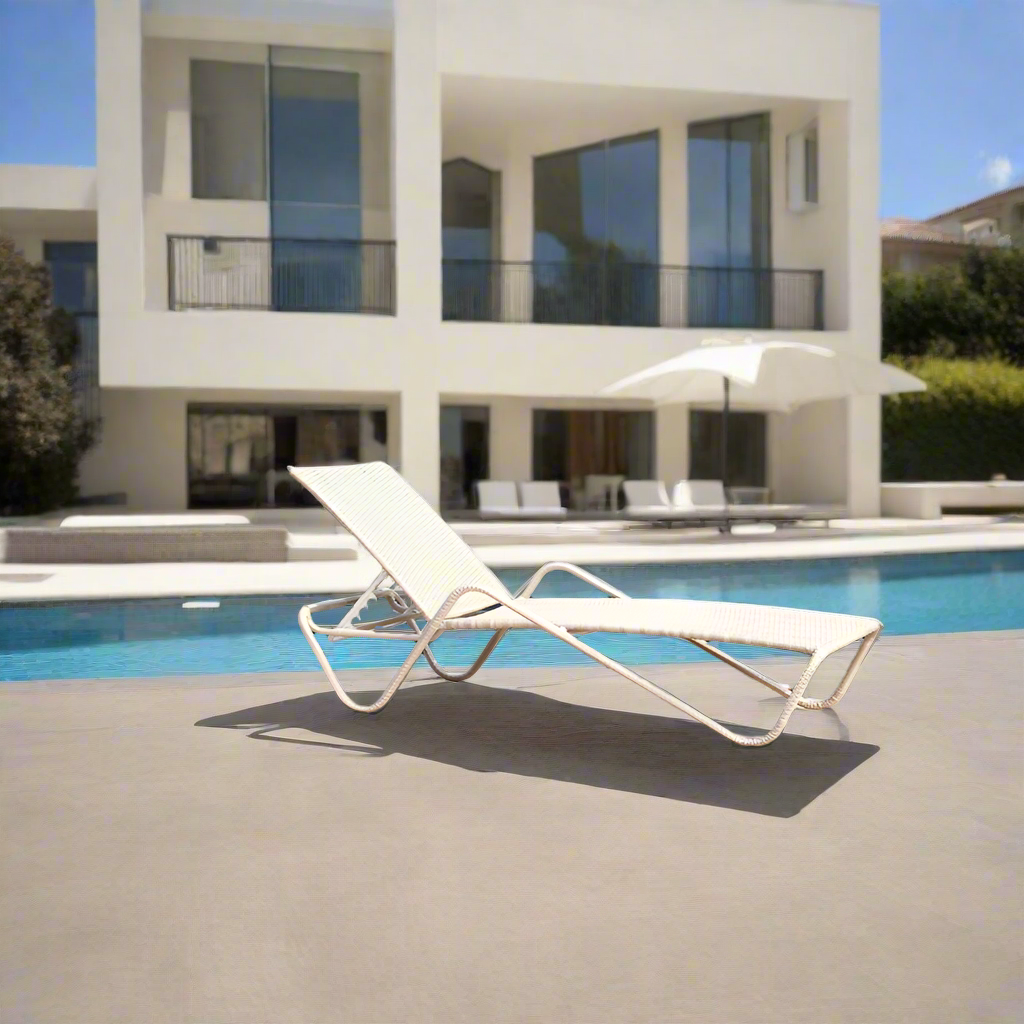Hospitality Rattan Athens Chaise Lounge with Cushion