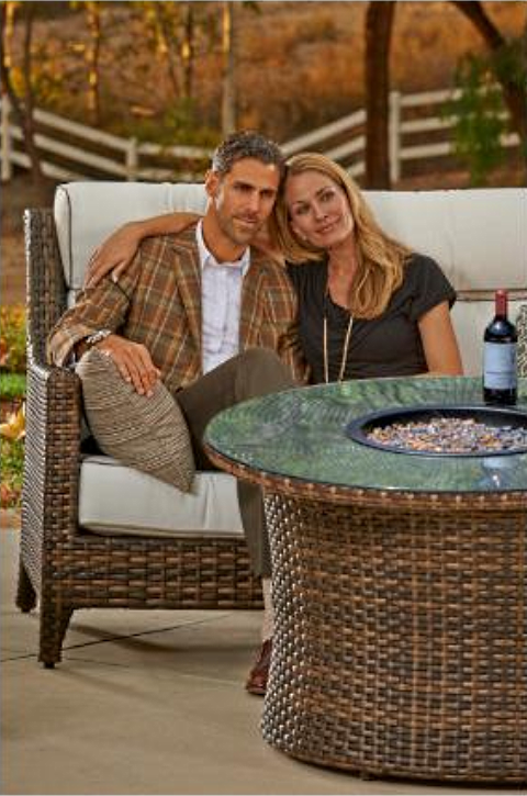 Forever Patio Universal 42" Round Woven Fire Table