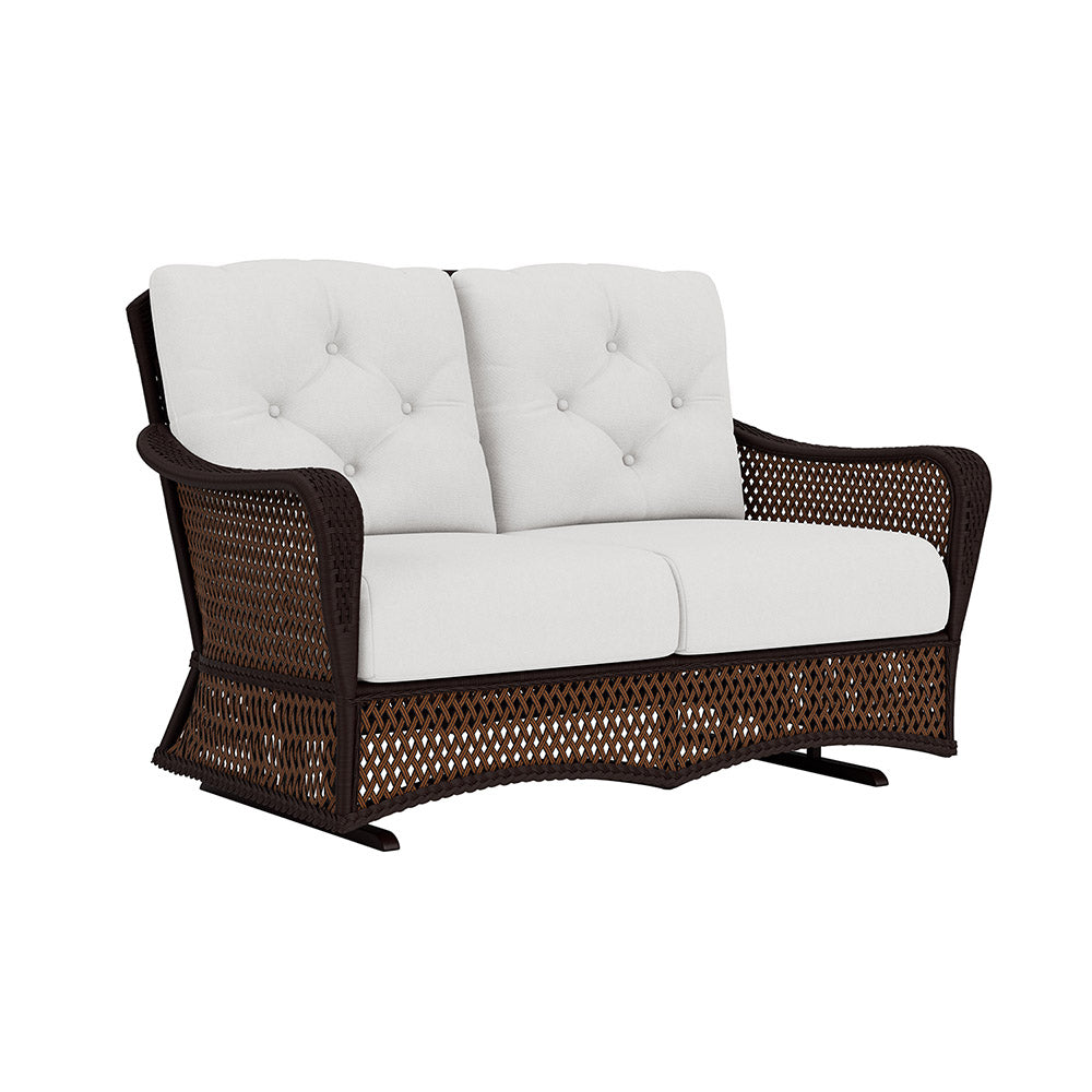 Lloyd Flanders Grand Traverse Wicker Outdoor Glider Loveseat