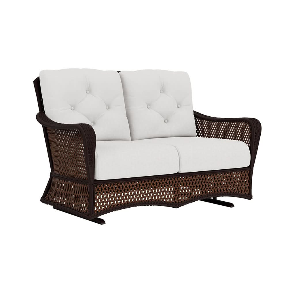 Lloyd Flanders Grand Traverse Wicker Outdoor Glider Loveseat