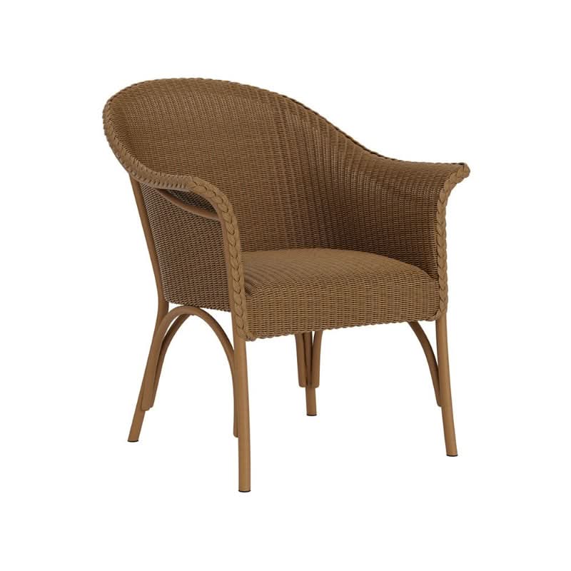 Lloyd Flanders All Seasons Wicker Aluminum Outdoor Lounge Chair with Padded Seat