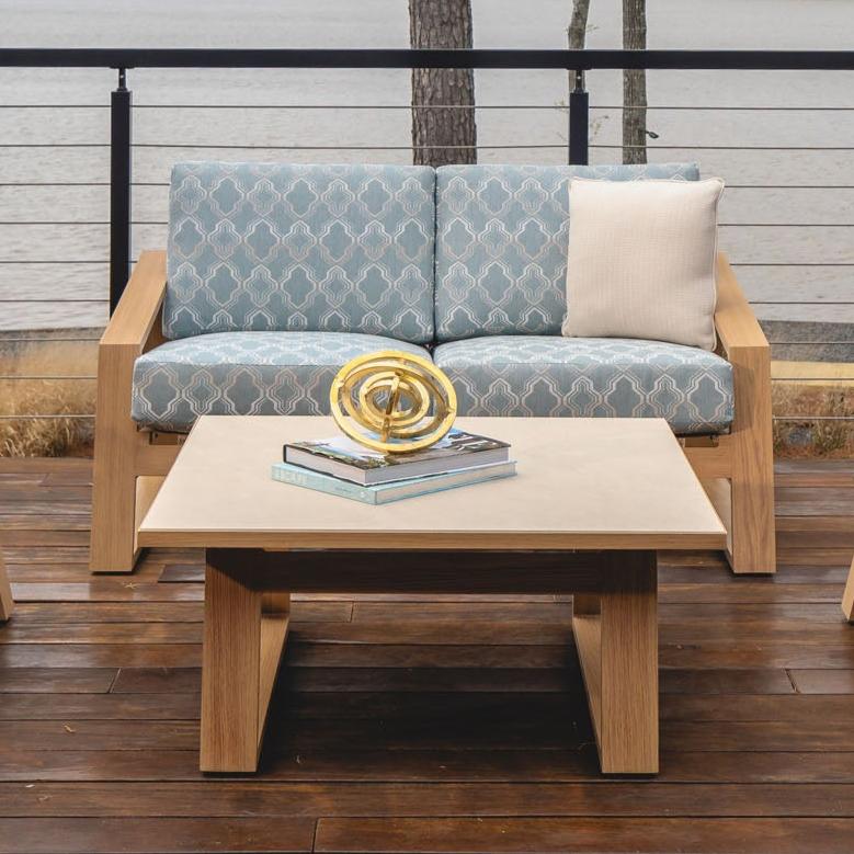 Lloyd Flanders Pursuit Aluminum Outdoor 36" Square Cocktail Table