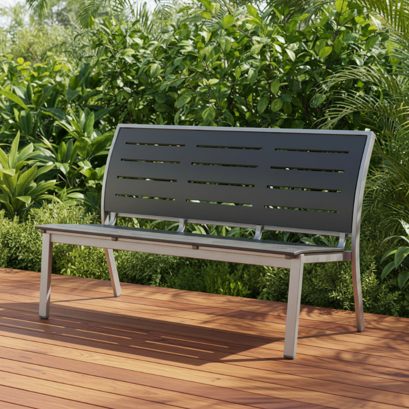 Telescope Casual Bazza MGP Aluminum Outdoor 56" Armless Stacking Bench