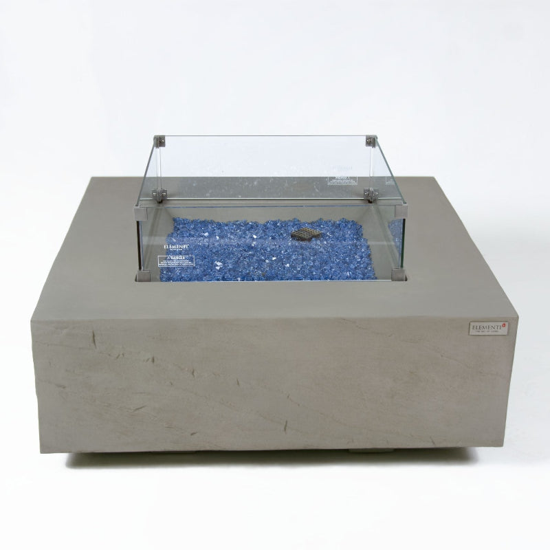 Elementi Plus Capertee Glass Fiber Reinforced Concrete Outdoor Fire Pit Table