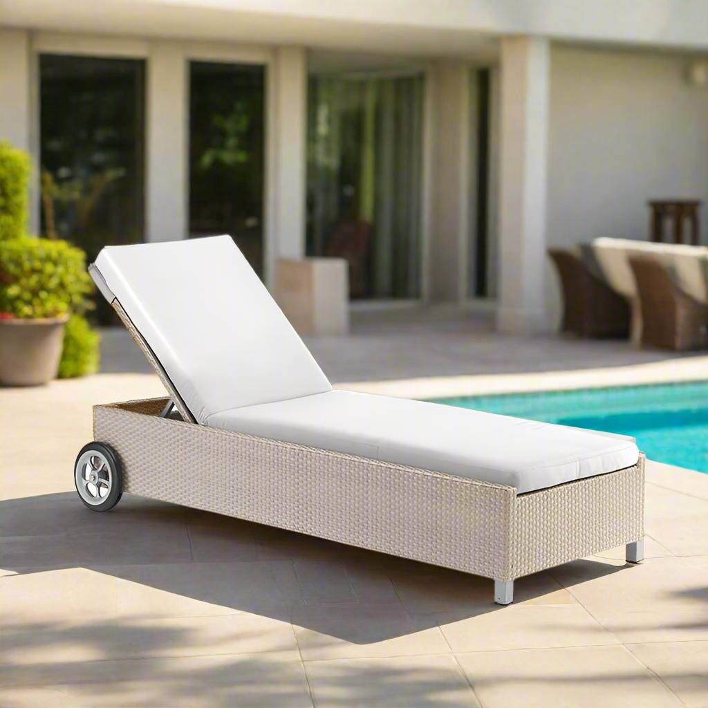 Hospitality Rattan Rubix Chaise Lounge