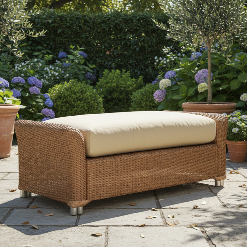 Lloyd Flanders Reflections Wicker Outdoor Large Ottoman
