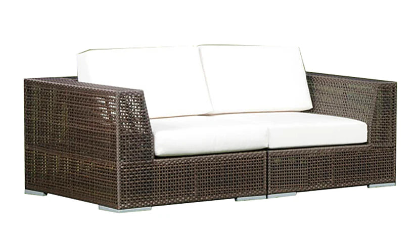Hospitality Rattan Atlantis Wicker Outdoor 2-Person Modular Loveseat