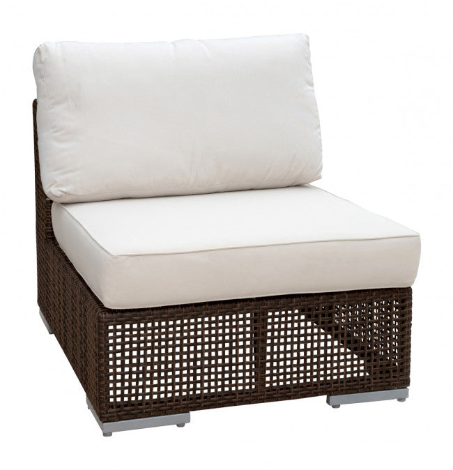 Hospitality Rattan Atlantis Wicker Outdoor Modular Armless Chair
