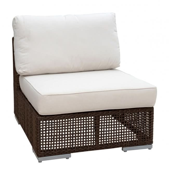 Hospitality Rattan Atlantis Wicker Outdoor Modular Armless Chair