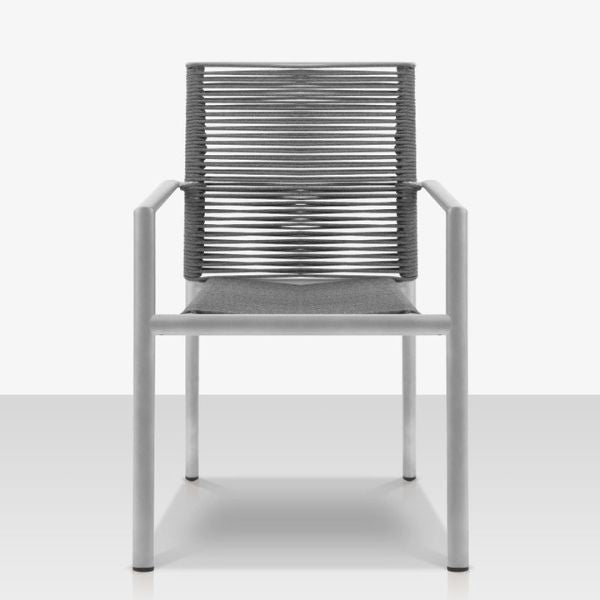 DecoScape Avalon Aluminum Rope Dining Arm Chair