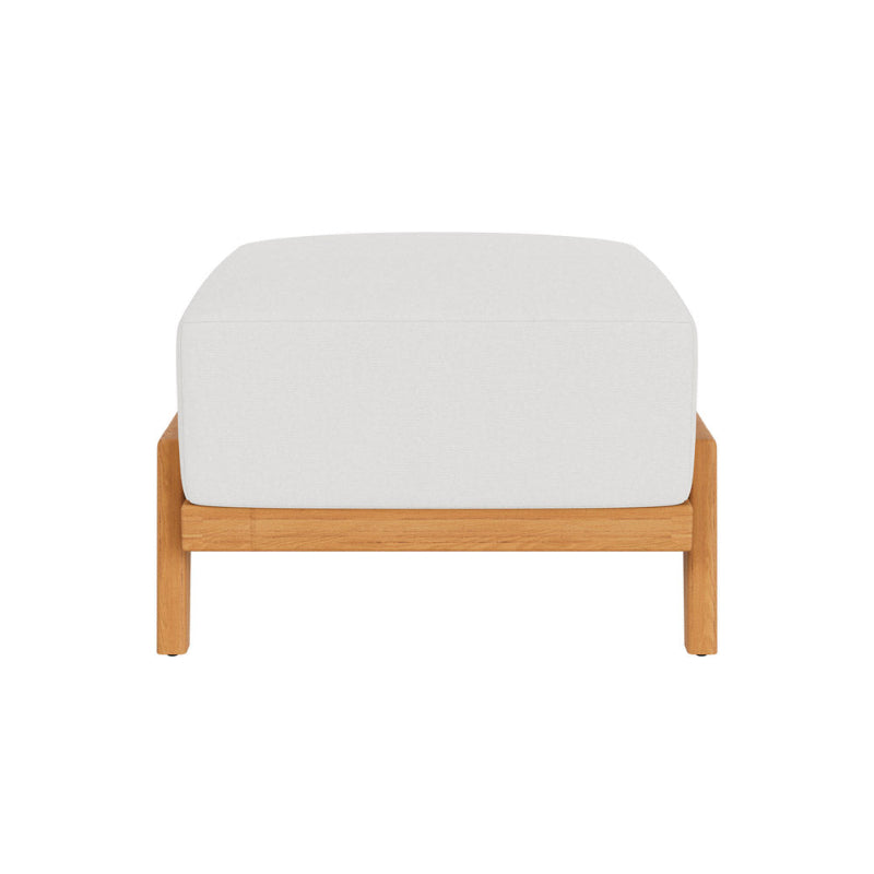 Lloyd Flanders Alpine Teak Outdoor Ottoman