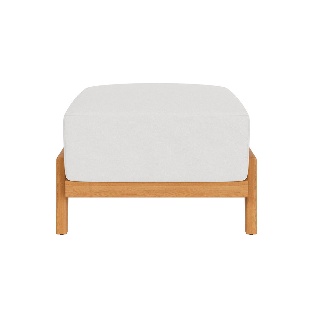 Lloyd Flanders Alpine Teak Outdoor Ottoman