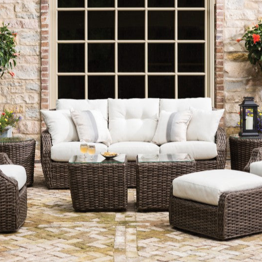 Lloyd Flanders Largo Woven Vinyl Outdoor Sofa