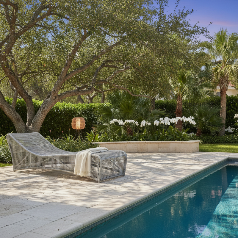 Sunset West Miami Rope Aluminum Cushionless Chaise