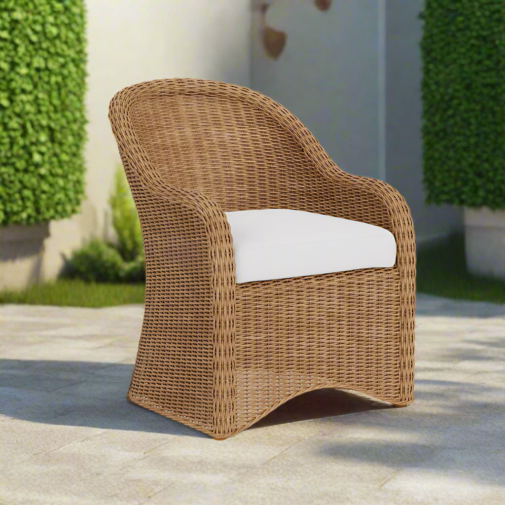Lloyd Flanders Tobago Woven Vinyl Outdoor Dining Armchair
