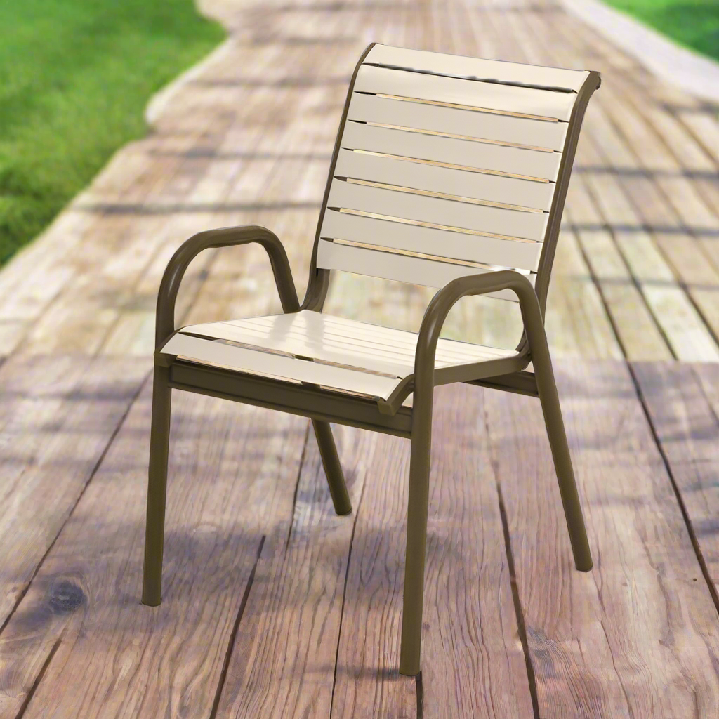 Telescope Casual Reliance Aluminum Outdoor Strap Stacking Bistro Chair
