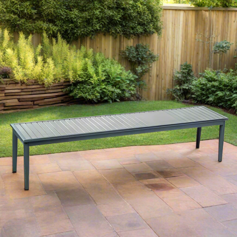 Alfresco Home Genevieve Dark Grey HDPE Outdoor Bench