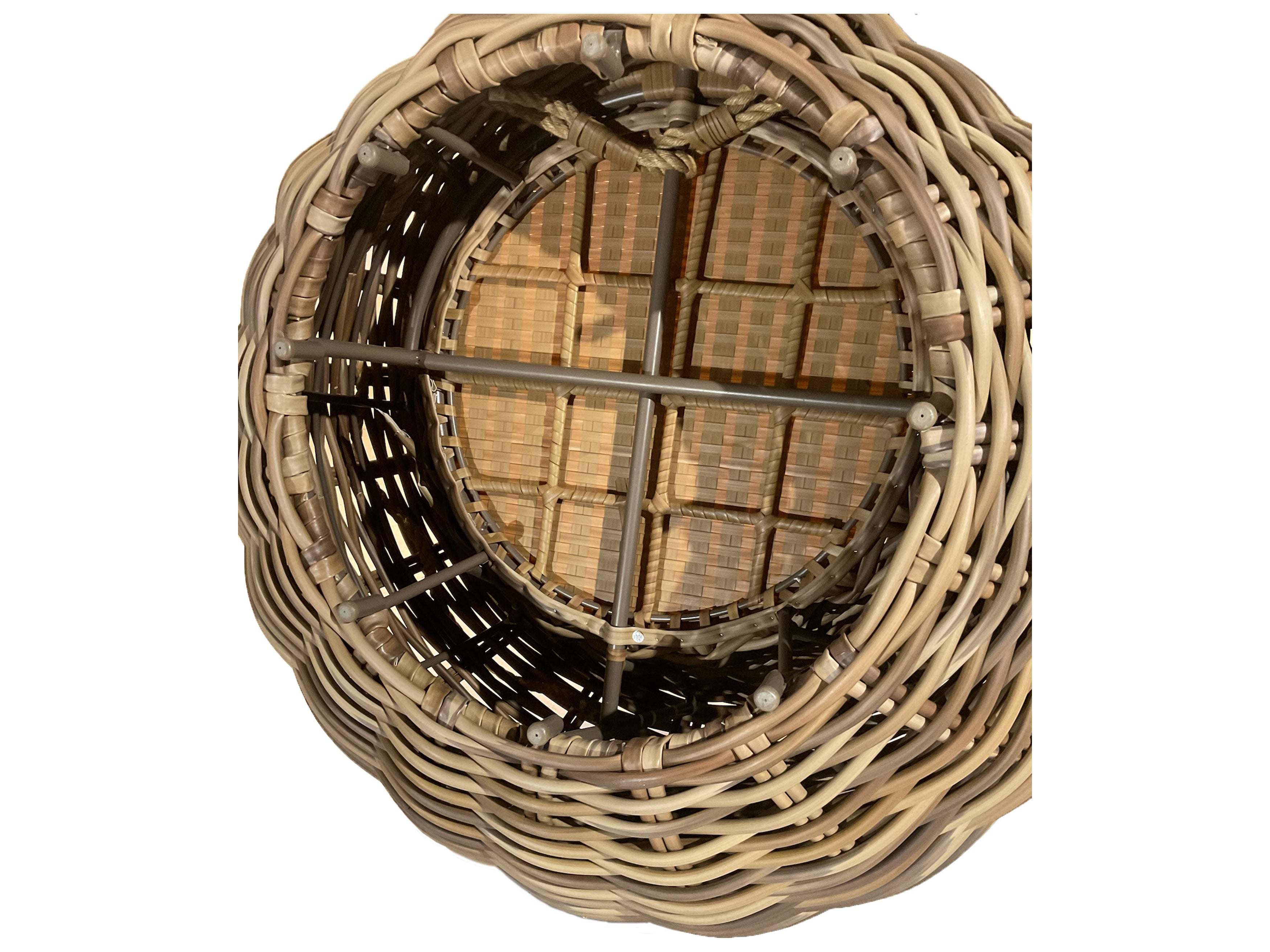 Alfresco Home Cocoon Deep Seating Lounge Chair with 3 Throw Pillows