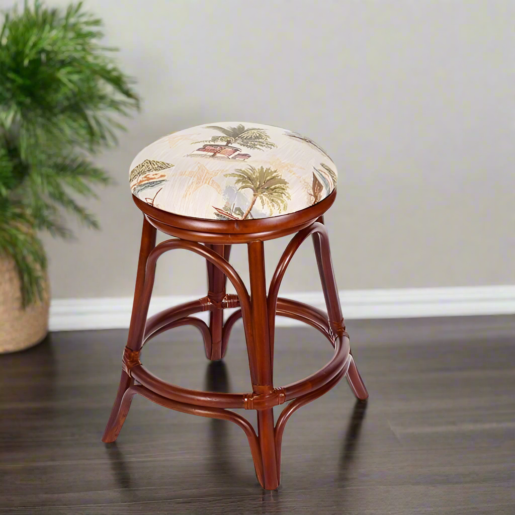 Alexander & Sheridan Universal Rattan Indoor 24" Backless Bar Stool