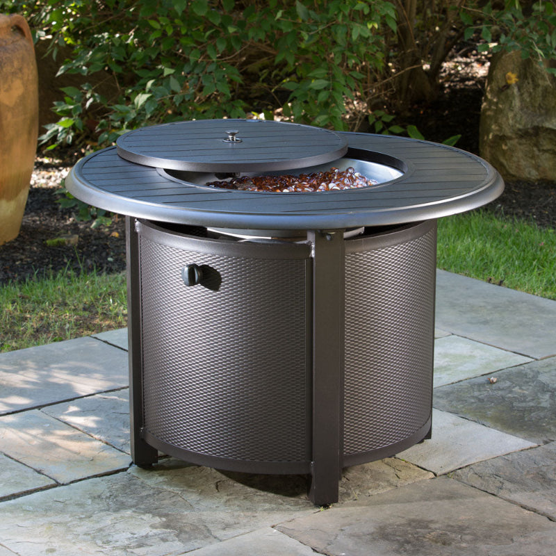 Alfresco Home Bay Ridge 36" Blacksmith Outdoor Round Fire Pit Table