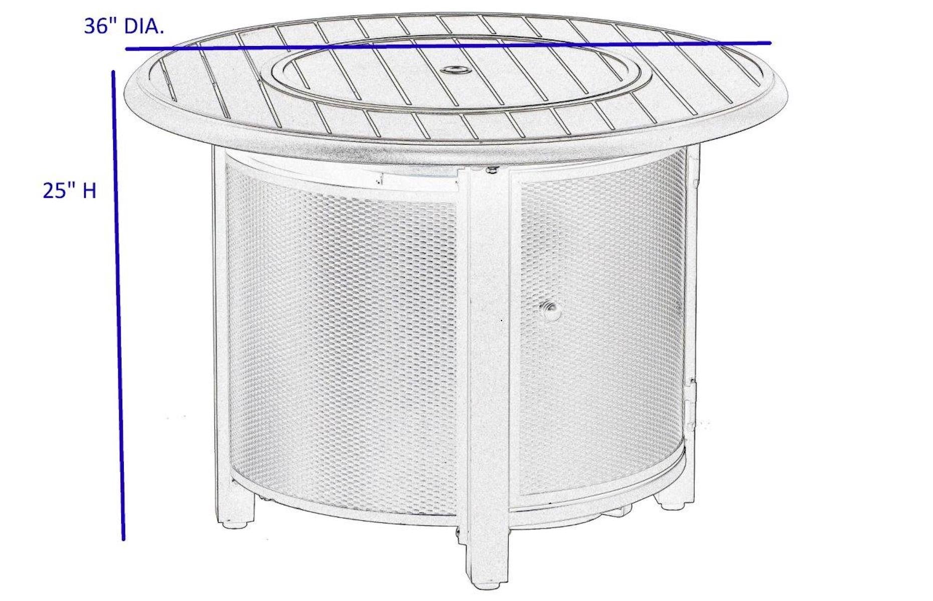 Alfresco Home Bay Ridge 36' Blacksmith Round Fire Pit Table