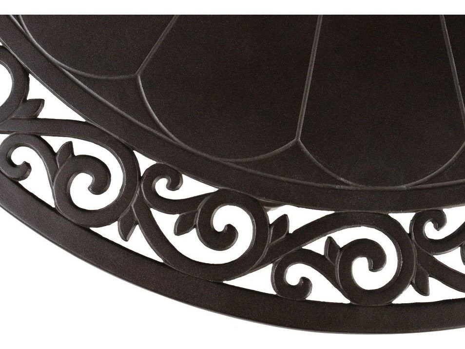 Alfresco Home Bellagio 48' Aluminum Black Round Fire Pit Table