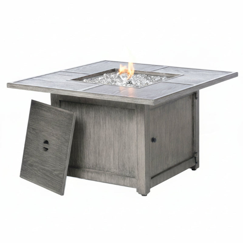 Alfresco Home Cheyenne Cast Aluminum Outdoor 40" Square Fire Pit Table