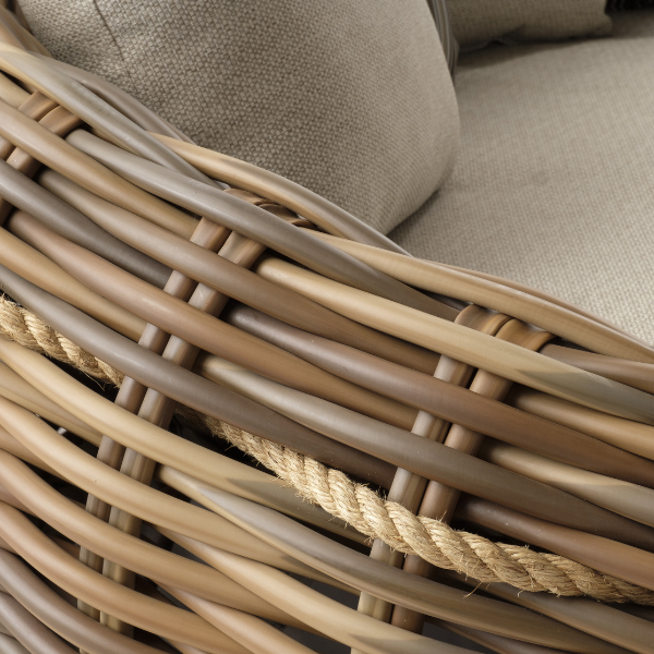 Alfresco Home Cocoon Deep Seating Lounge Chair with 3 Throw Pillows