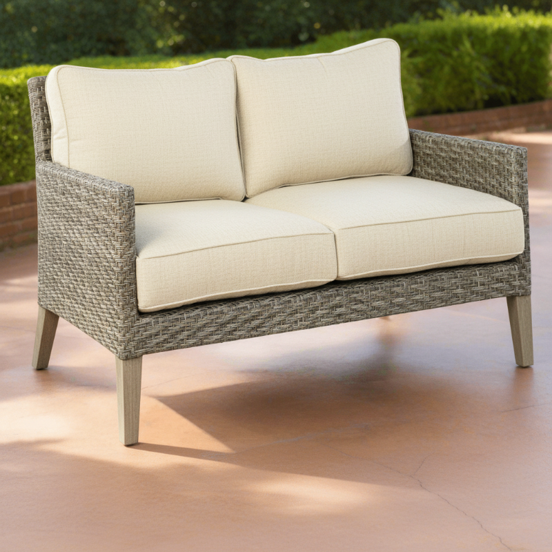 Alfresco Home Cornwall Wicker Outdoor Loveseat