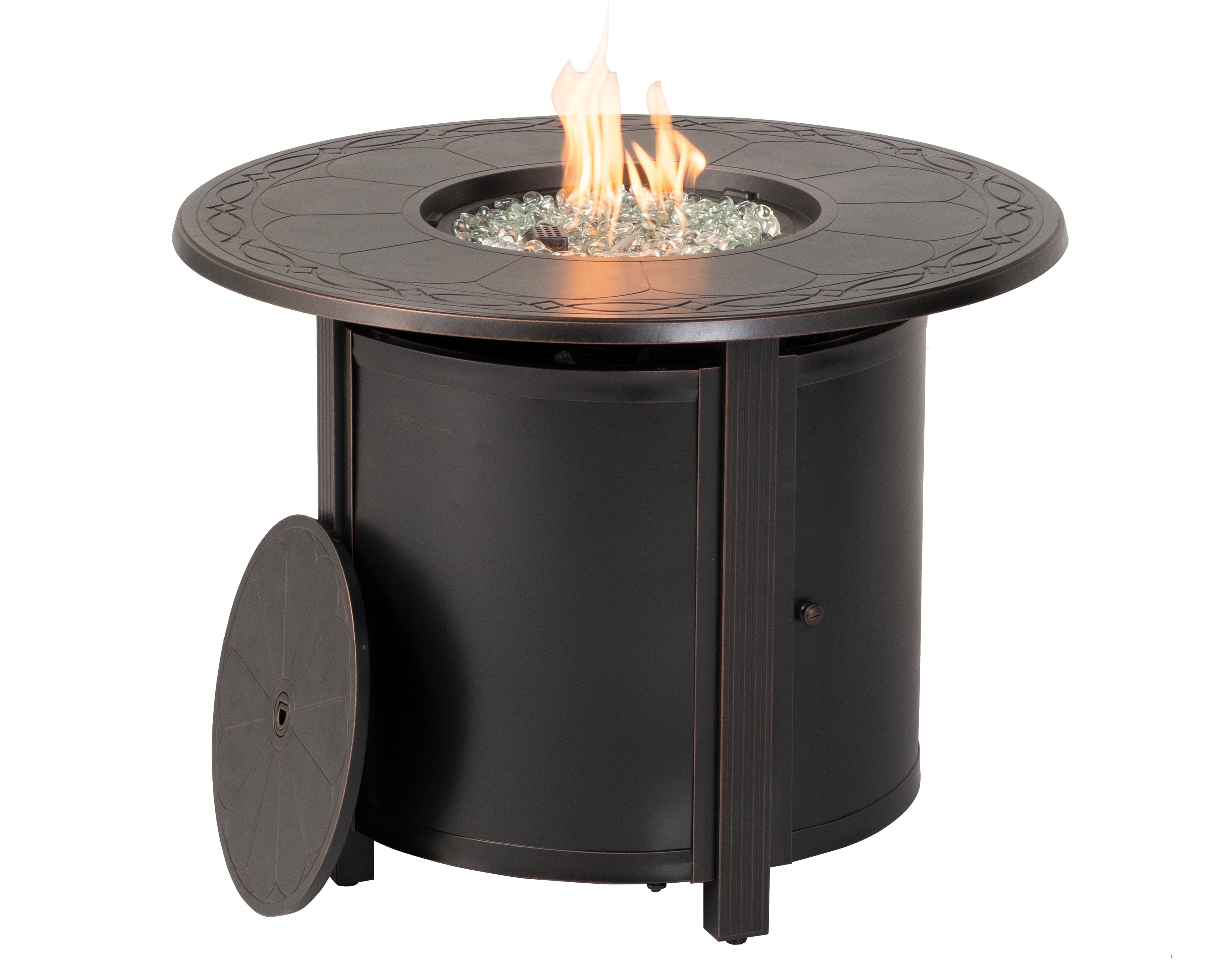 Alfresco Home Hartwick Topaz Cast Aluminum 34 Round Fire Pit Table