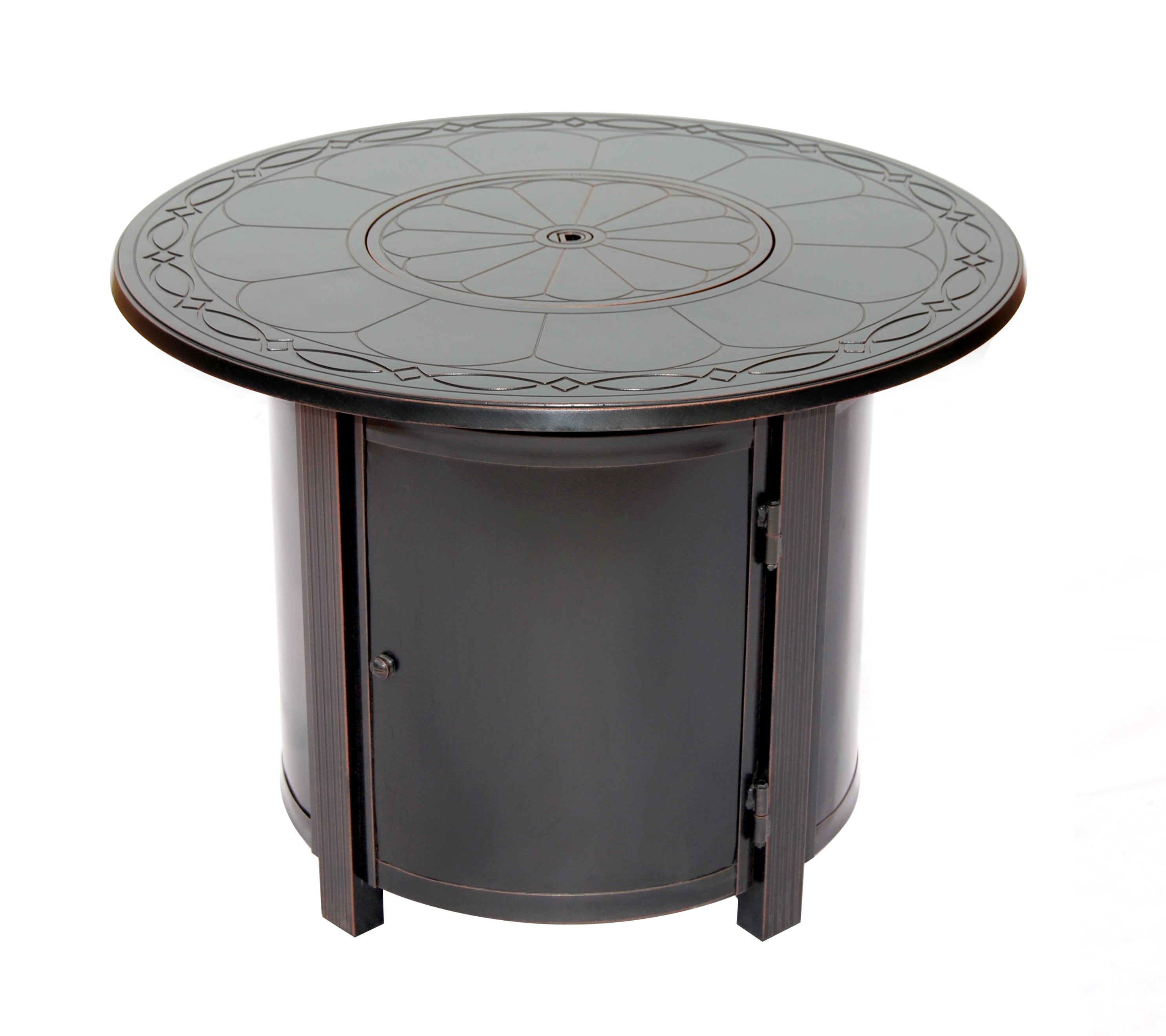 Alfresco Home Hartwick Topaz Cast Aluminum 34 Round Fire Pit Table
