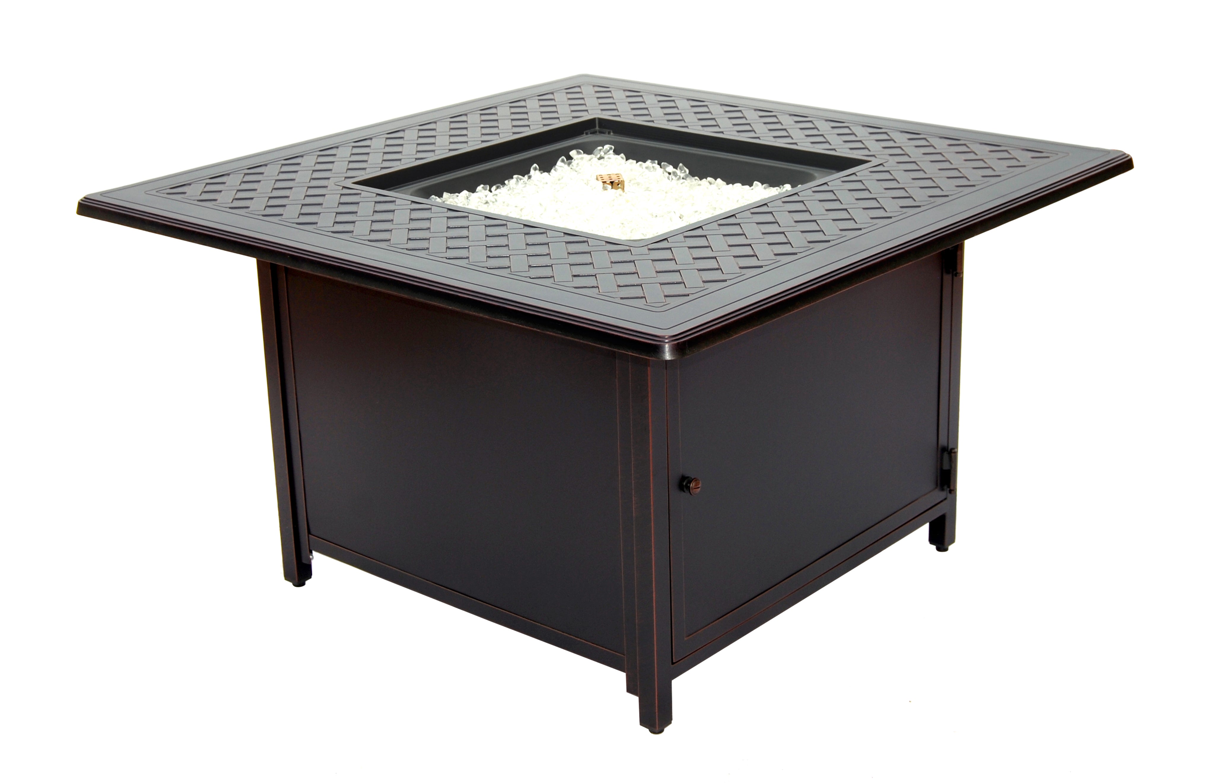 Alfresco Home Heron Topaz Cast Aluminum 42 Square Fire Pit Table