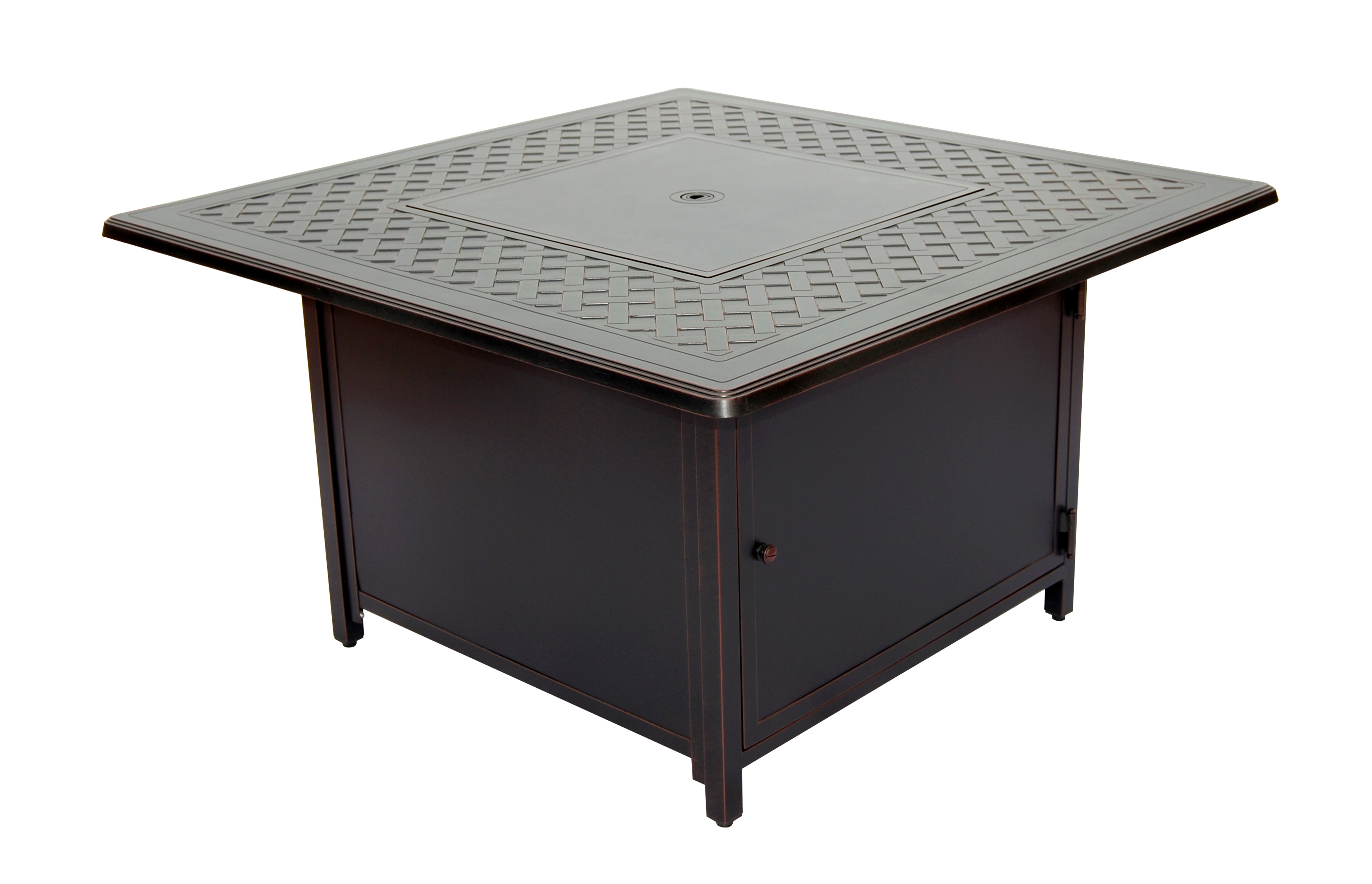 Alfresco Home Heron Topaz Cast Aluminum 42 Square Fire Pit Table