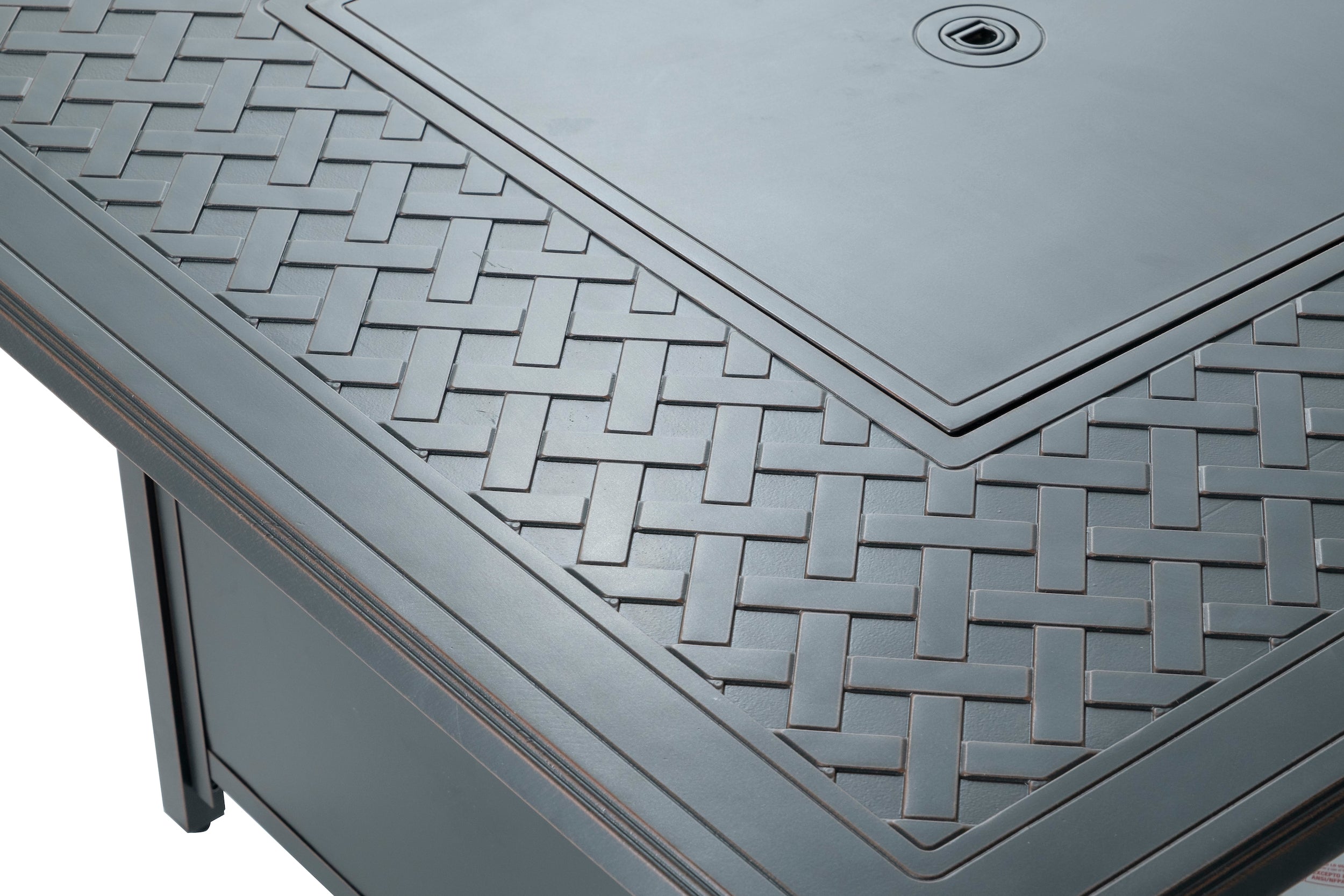 Alfresco Home Heron Topaz Cast Aluminum 42 Square Fire Pit Table