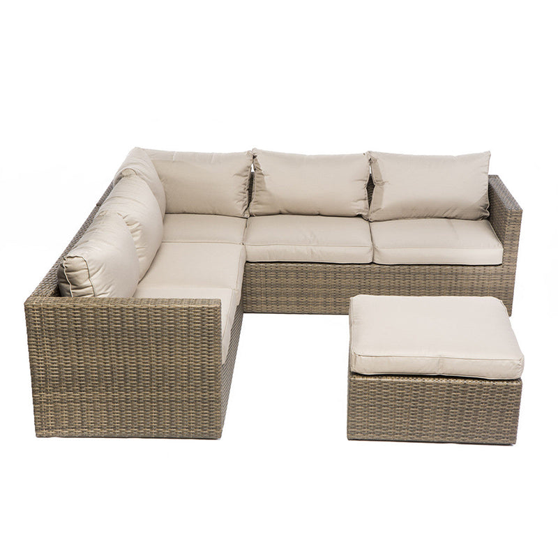 Alfresco Home La Palma 3 Piece Deep Seating Wicker Sectional Set