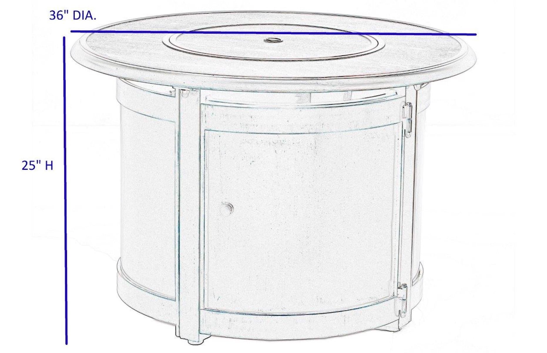 Alfresco Home Manchester Cast Aluminum Outdoor 36″ Blacksmith Round Fire Pit Table