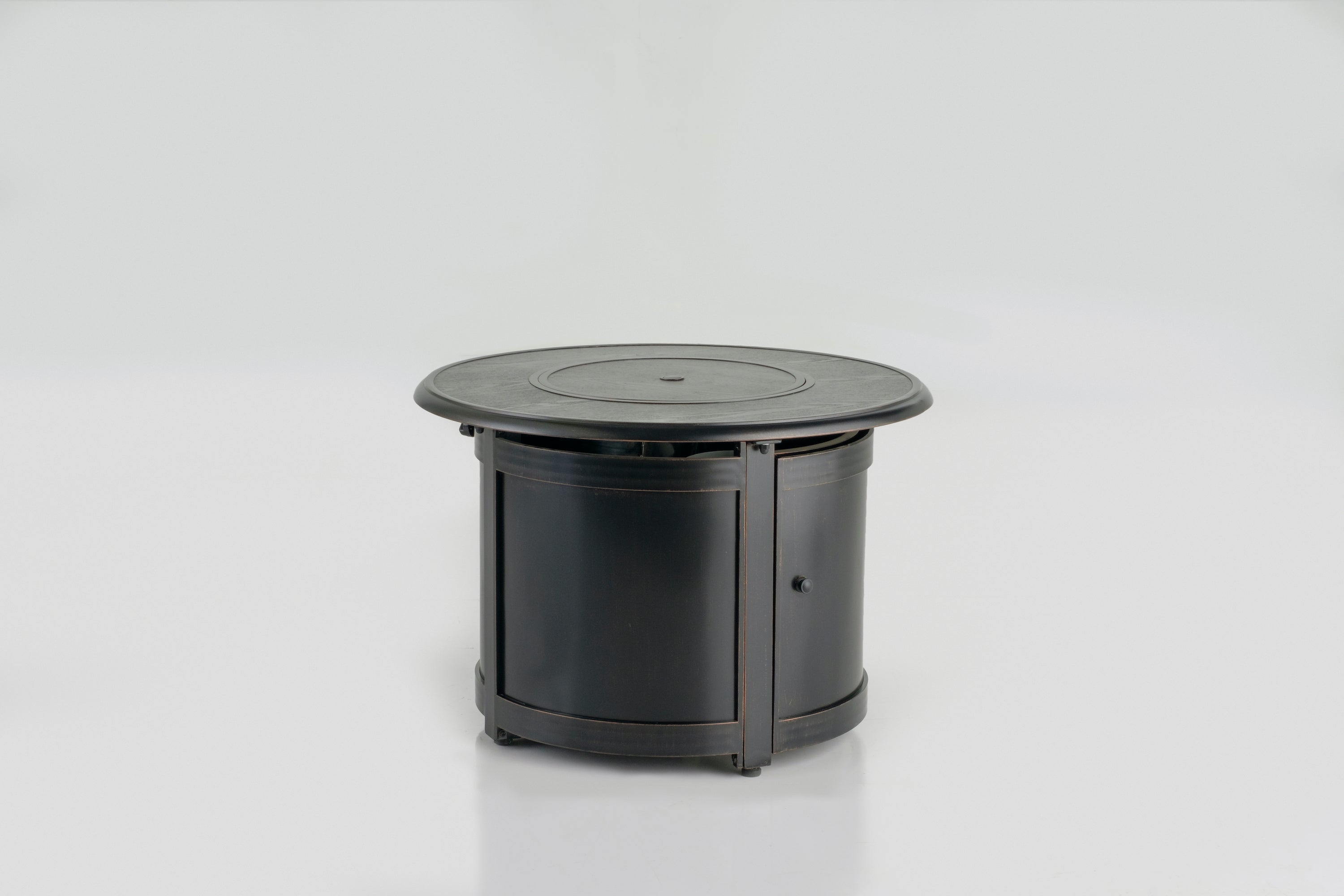 Alfresco Home Manchester Cast Aluminum Outdoor 36″ Blacksmith Round Fire Pit Table