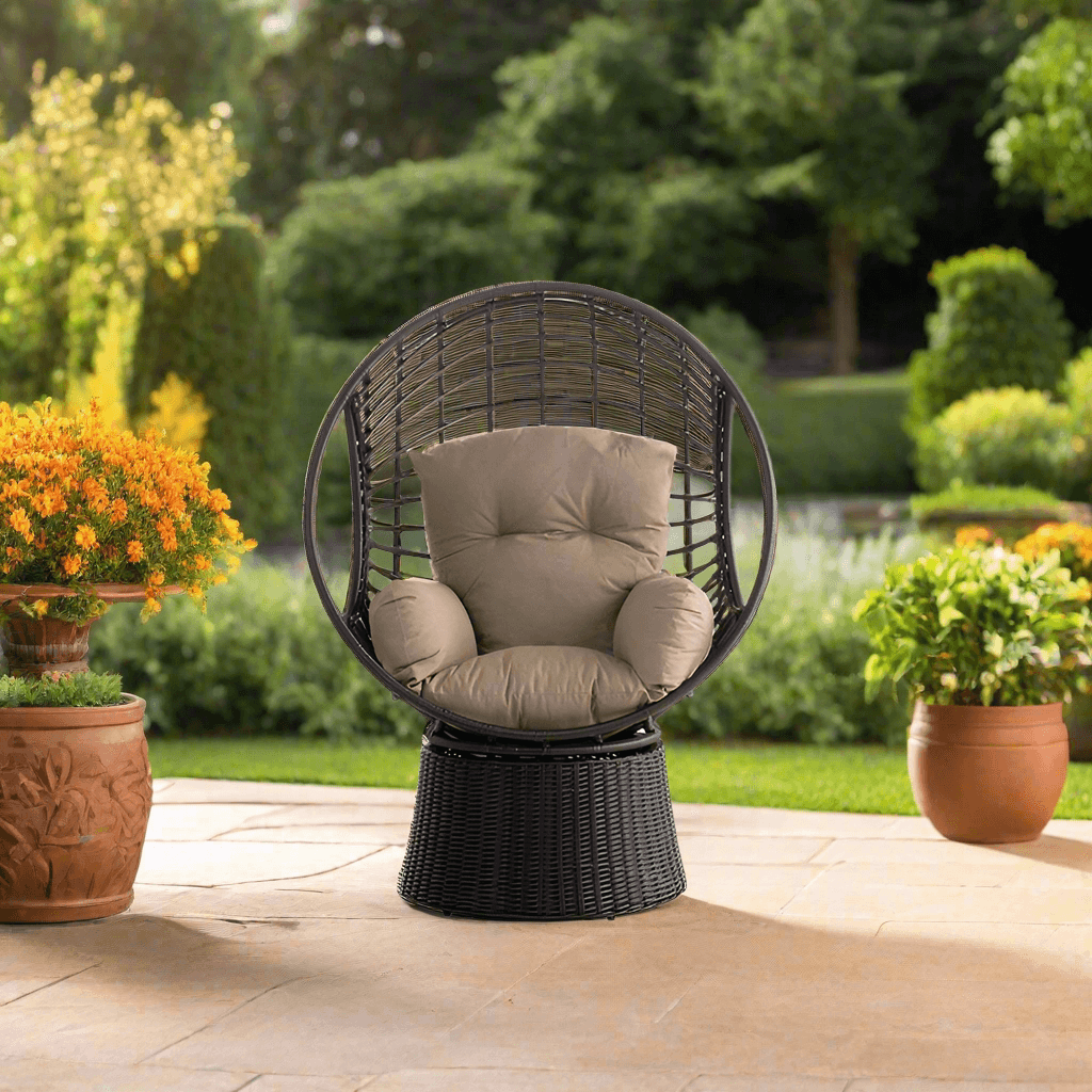 Alfresco Home Nadine Wicker Swivel Lounge Chair