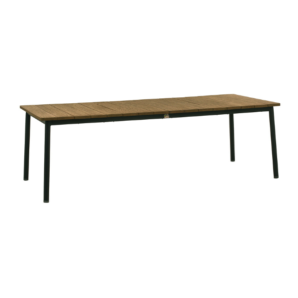 Alfresco Equator 95" Rectangular Teak Top With Umbrella Hole Dining Table
