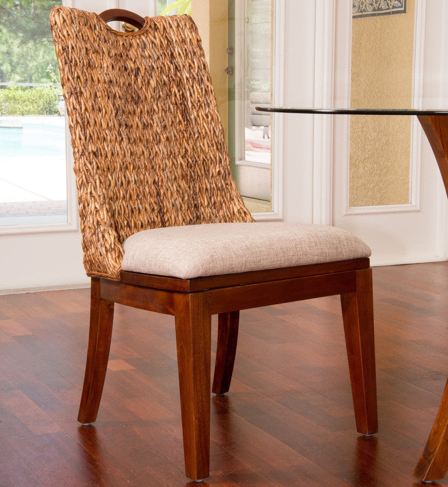 Alexander & Sheridan Belize Natural Rattan Indoor 4-Person Dining Set with Cushions