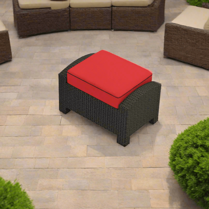 Forever Patio Barbados Wicker Rectangle Ottoman