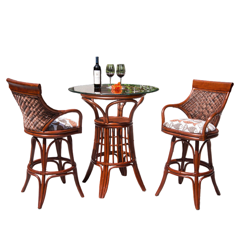 Alexander & Sheridan Bermuda 3 Piece Rattan Indoor Pub Set