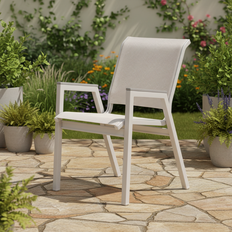 Telescope Casual Bazza MGP Aluminum Outdoor Sling Stacking Bistro Chair