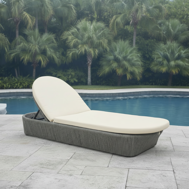 Skyline Design Boston Aluminum Rope Outdoor Chaise Lounger
