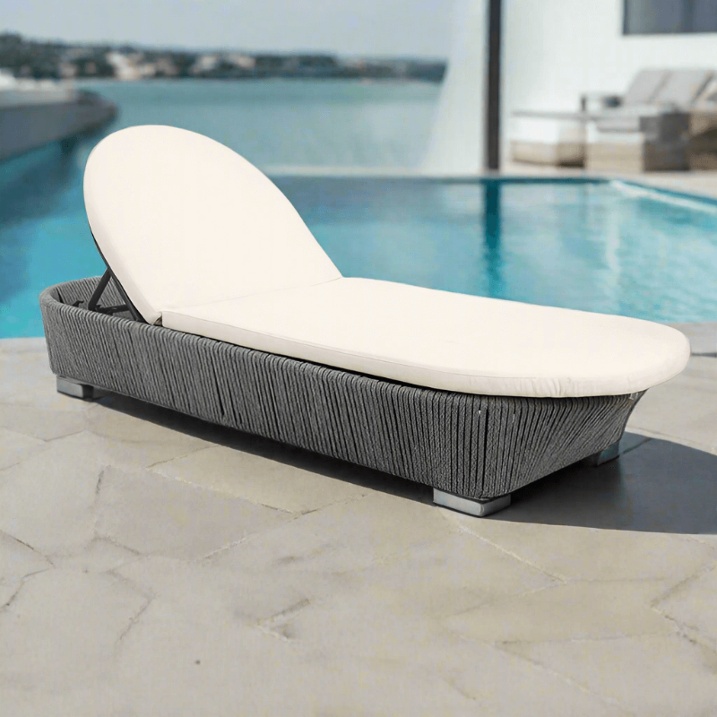 Skyline Design Boston Aluminum Rope Outdoor Chaise Lounger