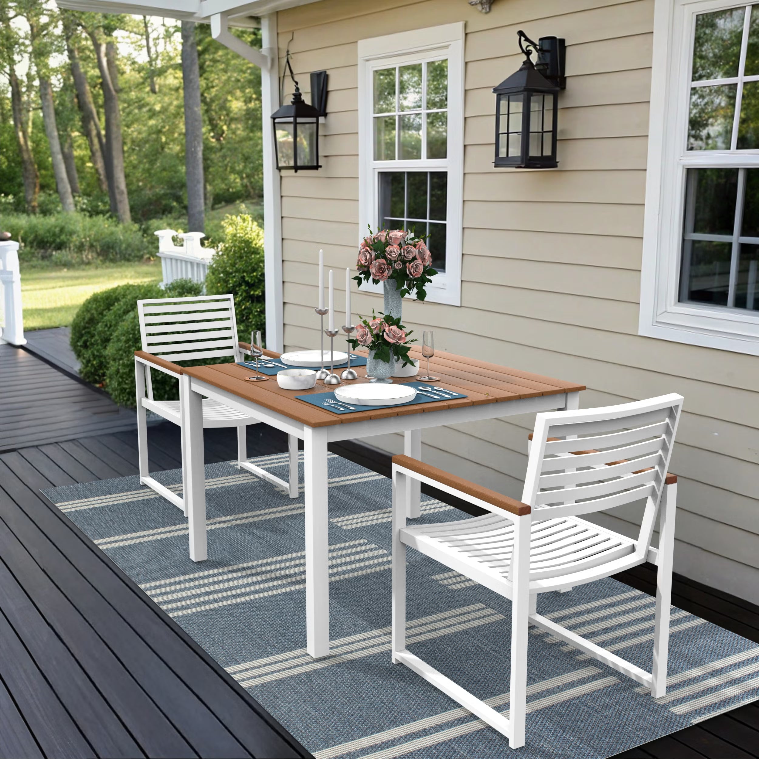 NorthCape International Brighton Aluminum Outdoor 2-Person Patio Dining Set