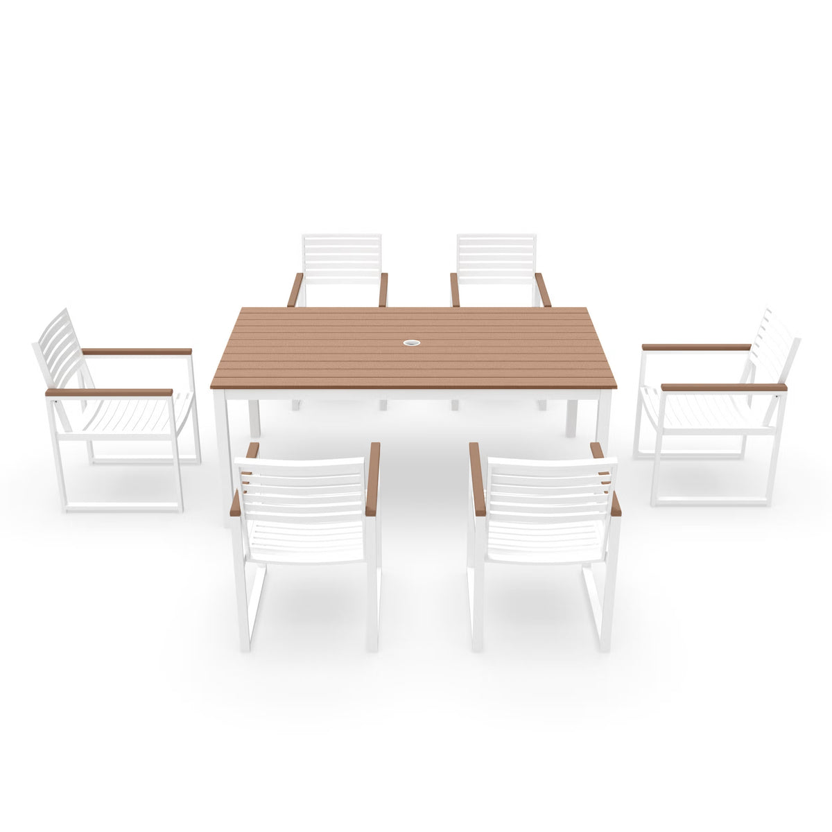 NorthCape International Brighton Aluminum Outdoor 6-Person Patio Dining Set
