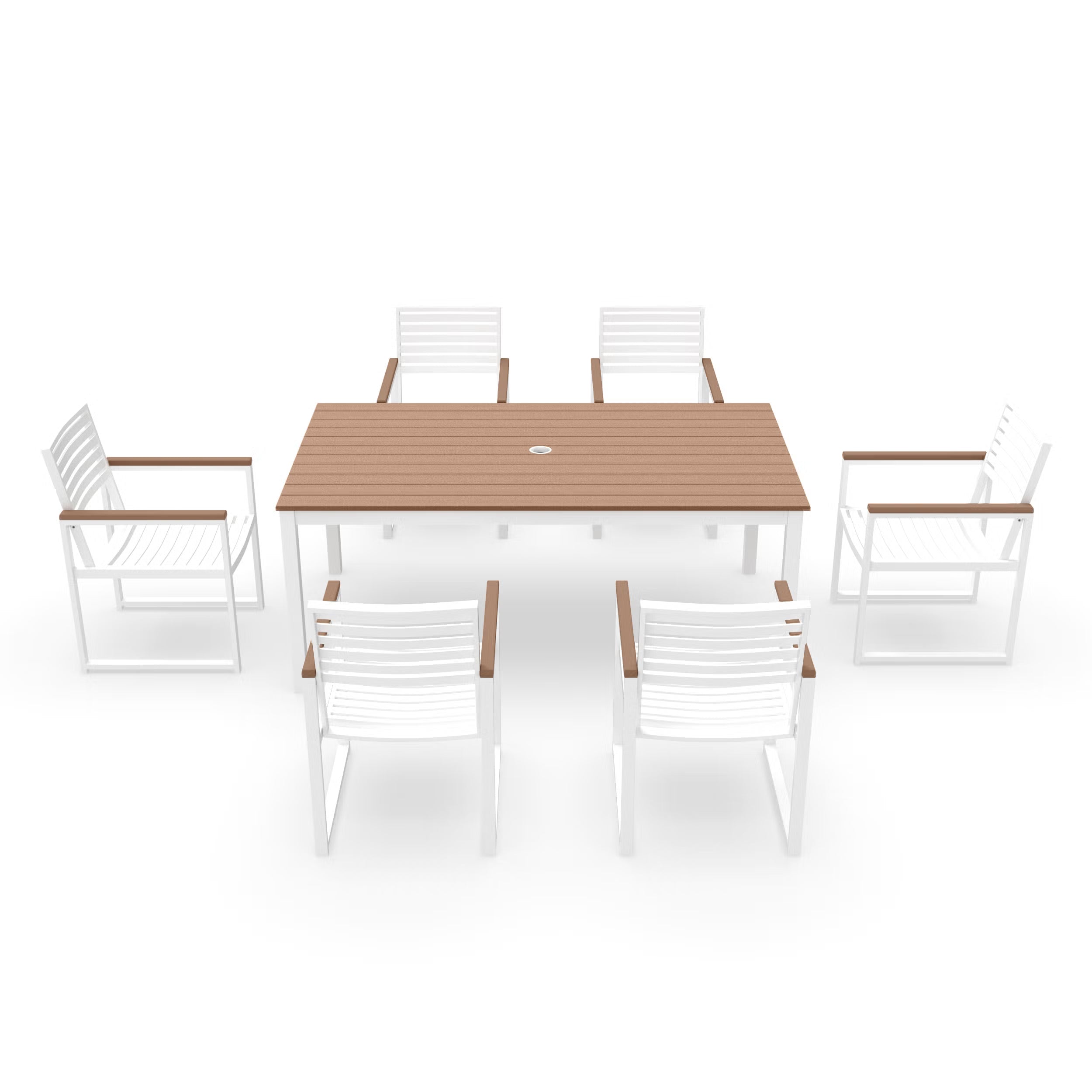 NorthCape International Brighton Aluminum Outdoor 6-Person Patio Dining Set
