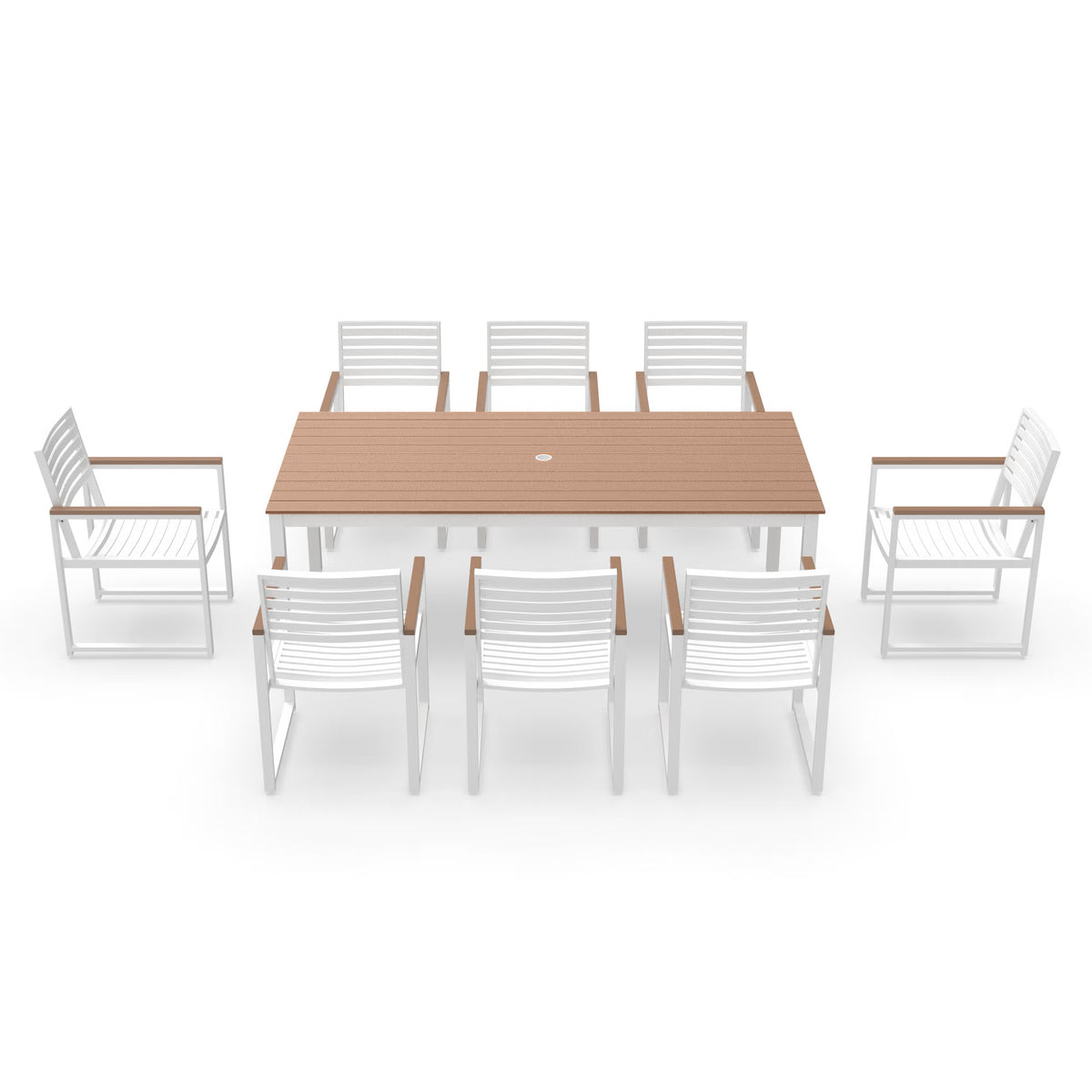 NorthCape International Brighton Aluminum Outdoor 8-Person Patio Dining Set