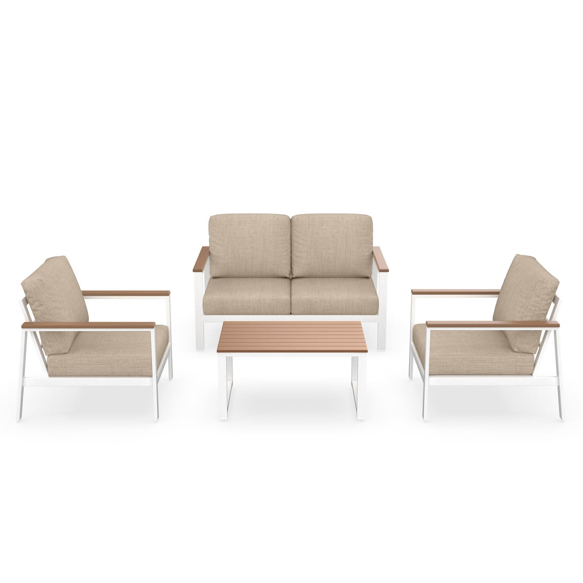NorthCape International Brighton Aluminum Outdoor 4-Person Conversation Patio Set